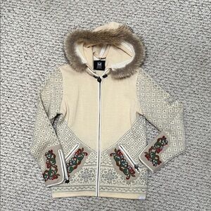 Dale of Norway Cream and Red Patterned Jacket